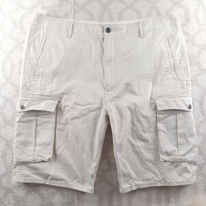 Levi Strauss Mens Cargo Shorts Beige Size 38 Casual Outdoor Utility Pockets